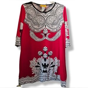 Ella Samani Red Sparkle Tunic